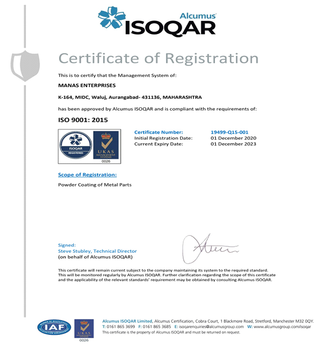 ISO Certificate